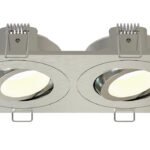 Spotz inbouwspot dubbel dimbaar IP65 geborsteld staal - Verlichting | Lapy