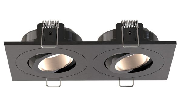 Spotz inbouwspot dubbel dimbaar IP65 gunmetal - Verlichting | Lapy