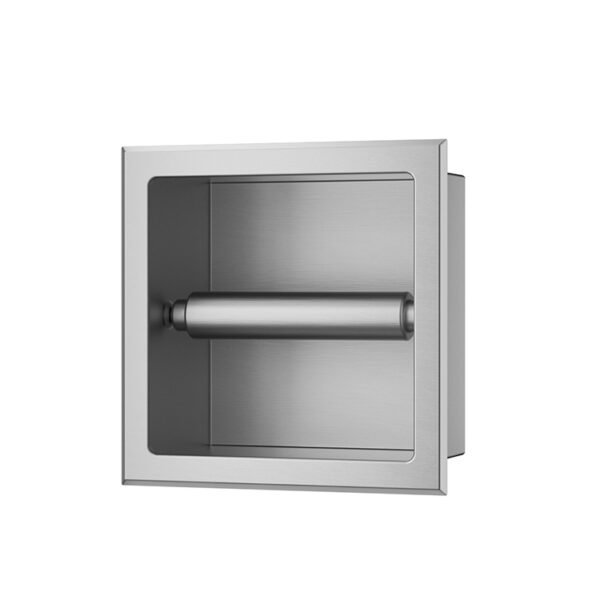 Rocko toiletrolhouder zonder klep inbouw RVS - Inbouwaccessoires | Lapy