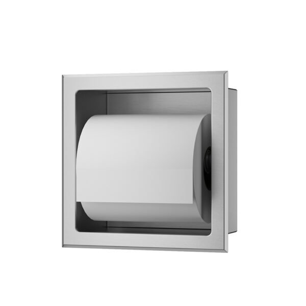 Rocko toiletrolhouder zonder klep inbouw RVS - Inbouwaccessoires | Lapy