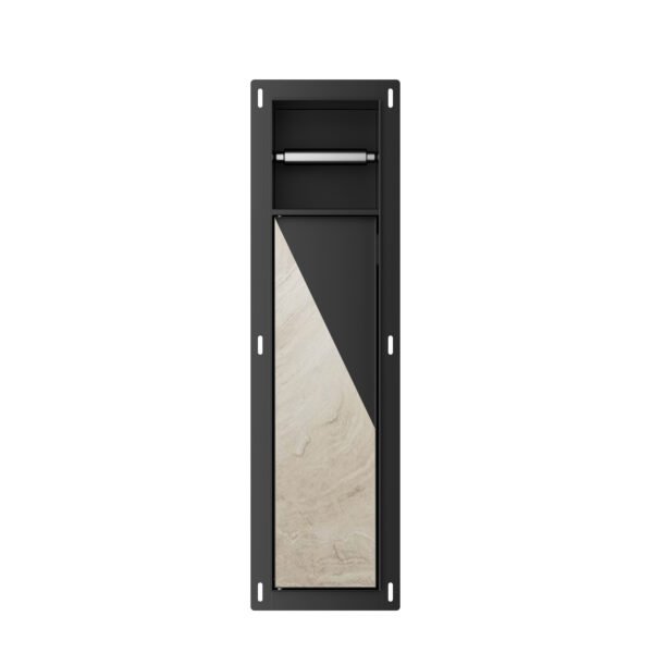 Rocko toiletrol- en borstelhouder inbouw betegelbaar mat zwart - Accessoires | Lapy