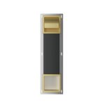 Rocko toiletrolhouder met klep en reserverolhouder inbouw geborsteld messing - Inbouwaccessoires | Lapy