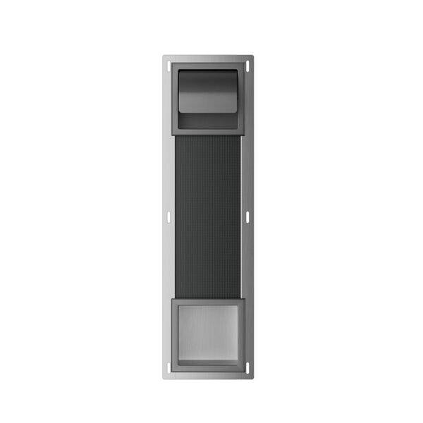 Rocko toiletrolhouder met klep en reserverolhouder inbouw gunmetal - Inbouwaccessoires | Lapy