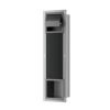 Rocko toiletrolhouder met klep en reserverolhouder inbouw gunmetal - Inbouwaccessoires | Lapy