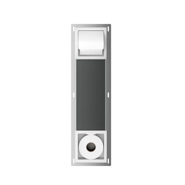 Rocko toiletrolhouder met klep en reserverolhouder inbouw mat wit - Inbouwaccessoires | Lapy
