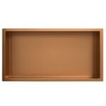 Demis inbouwnis 30 x 60 x 7 cm geborsteld brons koper PVD - Inbouwnissen | Lapy