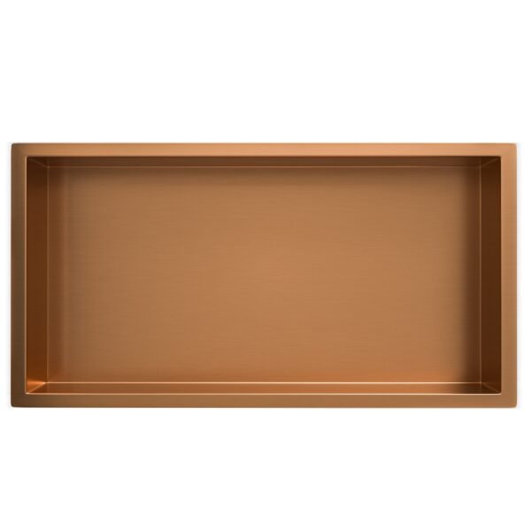 Demis inbouwnis 30 x 60 x 7 cm geborsteld brons koper PVD - Inbouwnissen | Lapy