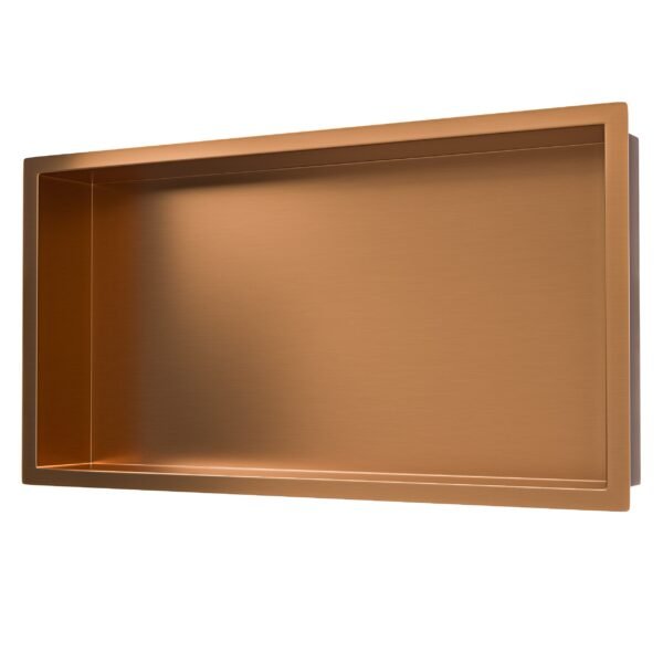 Demis inbouwnis 30 x 60 x 7 cm geborsteld brons koper PVD - Inbouwnissen | Lapy