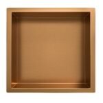 Demis inbouwnis 30 x 30 x 10 cm geborsteld brons koper PVD - Inbouwnissen | Lapy