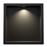 Demis inbouwnis met LED 30 x 30 x 7 cm mat zwart - Inbouwnissen | Lapy