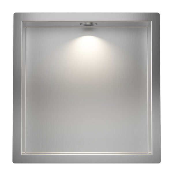 Demis inbouwnis met LED 30 x 30 x 7 cm RVS - Inbouwnissen | Lapy