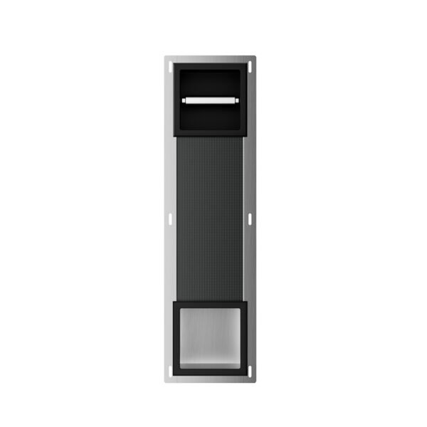 Rocko toiletrolhouder zonder klep en reserverolhouder inbouw mat zwart - Inbouwaccessoires | Lapy