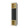 Rocko toiletrolhouder zonder klep en reserverolhouder inbouw geborsteld messing - Inbouwaccessoires | Lapy