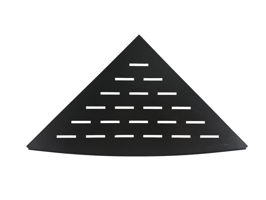 InWall hoekplanchet 29 x 29 cm mat zwart