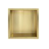 Demis inbouwnis 30 x 30 x 7 cm geborsteld messing PVD - Inbouwnissen | Lapy