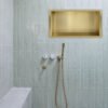 Demis inbouwnis 30 x 60 x 7 cm geborsteld messing PVD - Inbouwnissen | Lapy