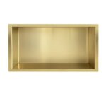 Demis inbouwnis 30 x 60 x 10 cm geborsteld messing PVD - Inbouwnissen | Lapy