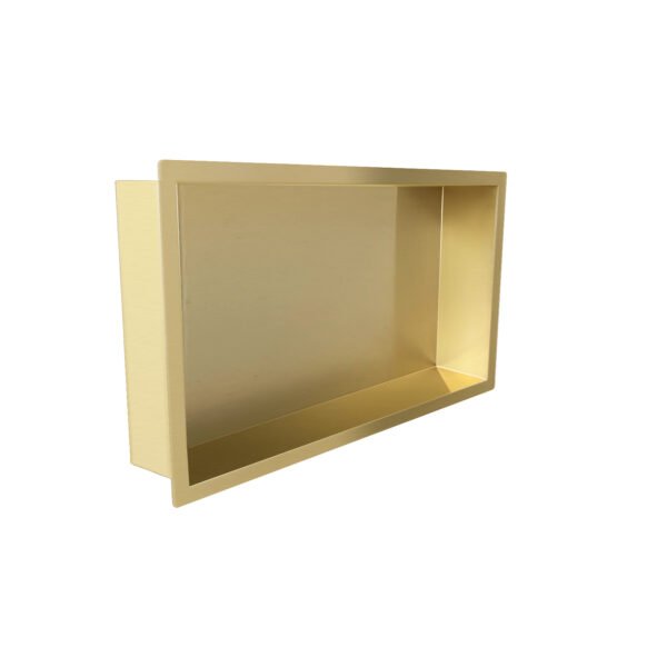 Demis inbouwnis 30 x 60 x 10 cm geborsteld messing PVD - Inbouwnissen | Lapy