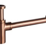 UniMatch wastafelsifon 5/4″ x 32 mm geborsteld brons koper PVD - Wastafels | Lapy