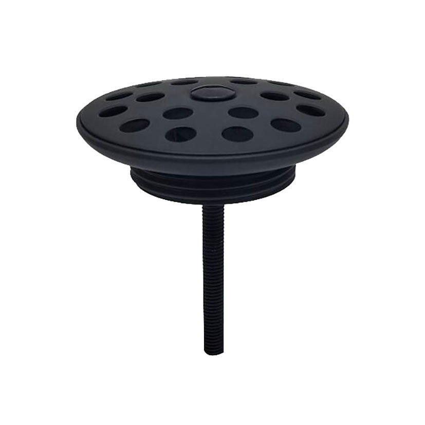 Korv open afvoerplug rooster 5/4" mat zwart