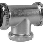 UniMatch buisverbinder T-stuk 32 mm chroom - Vloerbuizen | Lapy