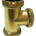 UniMatch buisverbinder T-stuk 32 mm geborsteld messing PVD - Vloerbuizen | Lapy