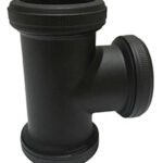 UniMatch buisverbinder T-stuk 32 mm mat zwart - Vloerbuizen | Lapy
