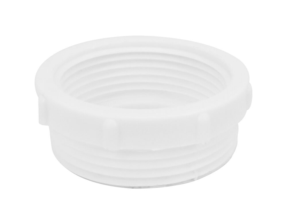 Verloopring 1 1/2" buiten X 5/4” binnen kunststof wit