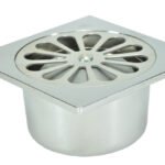 Riko doucheput met onderuitlaat 10 x 10 cm chroom - Doucheputten | Lapy