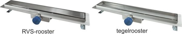 Tegelrooster voor douchegoot 60 x 7 cm RVS - Roosters douchegoten | Lapy