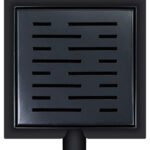 Doucheput met flens en zijuitlaat 15×15 cm mat zwart - Doucheputten | Lapy