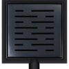 Doucheput met flens en zijuitlaat 20×20 cm mat zwart - Doucheputten | Lapy