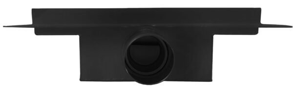 Doucheput met flens en zijuitlaat 20×20 cm mat zwart - Doucheputten | Lapy