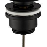 UniMatch clickwaste afvoerplug 5/4″ mat zwart - Afvoerpluggen wastafels | Lapy