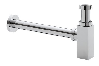 Rombo sifon vierkant 5/4" x 32 mm chroom