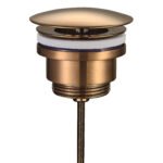 UniMatch open afvoerplug 5/4” geborsteld brons koper PVD - Afvoerpluggen wastafels | Lapy