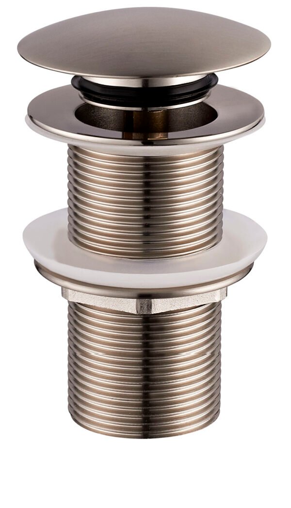 UniMatch clickwaste afvoerplug verlengd 5/4″ geborsteld staal - Afvoerpluggen wastafels | Lapy