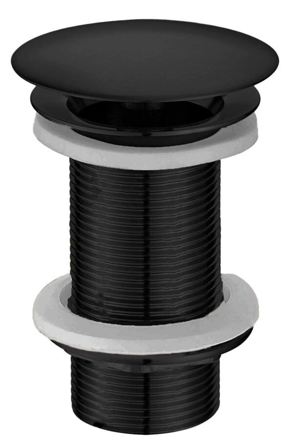 UniMatch open afvoerplug verlengd 5/4" mat zwart