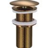 UniMatch open afvoerplug verlengd 5/4″ geborsteld brons koper PVD - Afvoerpluggen wastafels | Lapy
