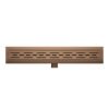 Douchegoot met flens en rooster 80 x 7 cm geborsteld brons koper PVD - Douchegoten met rooster | Lapy