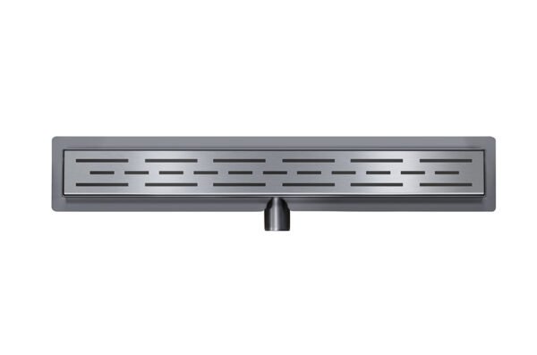 Douchegoot met flens en rooster 90 x 7 cm gunmetal PVD