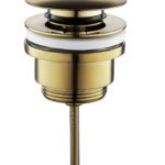 UniMatch clickwaste afvoerplug 5/4″ geborsteld messing PVD - Afvoerpluggen wastafels | Lapy