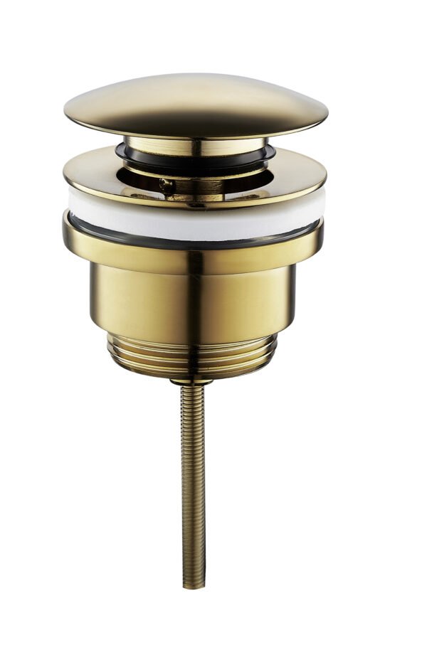 UniMatch clickwaste afvoerplug 5/4″ geborsteld messing PVD - Afvoerpluggen wastafels | Lapy