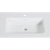 Laro wastafel enkel met 1 kraangat ronde hoeken 80 x 48 x 1,5 cm solid surface mat wit - Wastafels | Lapy