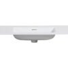 Laro wastafel enkel met 1 kraangat ronde hoeken 100 x 48 x 1,5 cm solid surface mat wit - Wastafels | Lapy