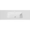 Laro wastafel enkel met 1 kraangat ronde hoeken 120 x 48 x 1,5 cm solid surface mat wit - Wastafels | Lapy