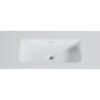 Laro wastafel zonder kraangat ronde hoeken 100 x 48 x 1,5 cm solid surface mat wit - Badkamermeubelen | Lapy