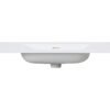 Laro wastafel zonder kraangat ronde hoeken 100 x 48 x 1,5 cm solid surface mat wit - Badkamermeubelen | Lapy