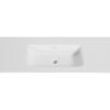 Laro wastafel zonder kraangat ronde hoeken 120 x 48 x 1,5 cm solid surface mat wit - Wastafels | Lapy