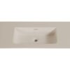 Laro wastafel zonder kraangat ronde hoeken 100 x 48 x 1,5 cm solid surface beige - Wastafels | Lapy